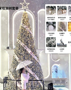 2025 Nuovo grande albero di Natale di fascia alta con cornice floccata albero pacchetto denso con luci disposizione della decorazione natalizia