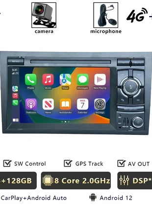 Car Radio Multimedia Wireless Carplay For Audi A4 B6 B7 S4 RS4 2002-2012 CHSTEK Bluetooth Android GPS WIFI 4G Auto Screen Stereo - Riparo82
