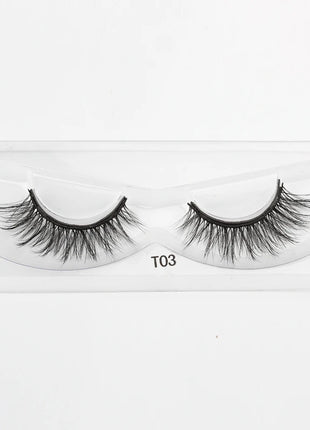 1 Pair Magnetic Eyelashes Wispy 3D Mink Lashes Natural Long Faux Cilios Eyelash Extension Handmade False Eyelashes Makeup Tools