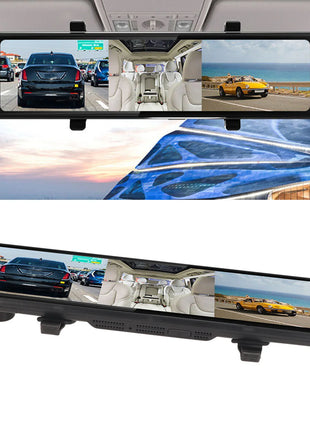 10.26in Mirror Dash Cam BT5.0 HD Night Vision 3 Recorded Video Front 2.5K Rear 1080P Driving Recorder for Cars Car DVR Dash Cam - Riparo82