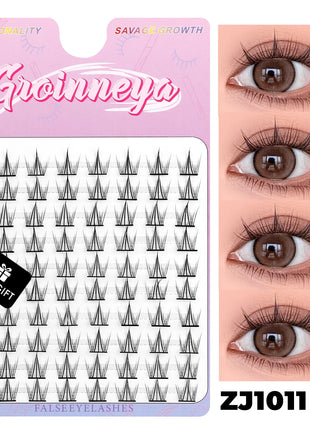 GROINNEYA DIY Lashes Extension Kit Cute Cat Paw False Eyelashes for Enlarged Eyes Korean Actress Natural Make Up - Riparo82