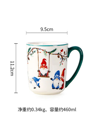 Set di stoviglie in ceramica serie Goblin Piatto da pranzo grande Vassoio rettangolare Stoviglie natalizie Piatti da bistecca Piatti da dessert Ciotola Tazza Tazza - riparo82