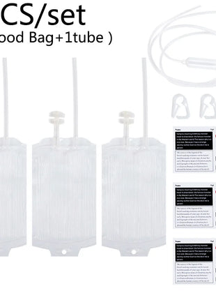 Halloween Blood Bags Juice Drinking Energy Pack Vampire Horror Props Halloween Party Decoration Vampire Cosplay Supplies - Riparo82