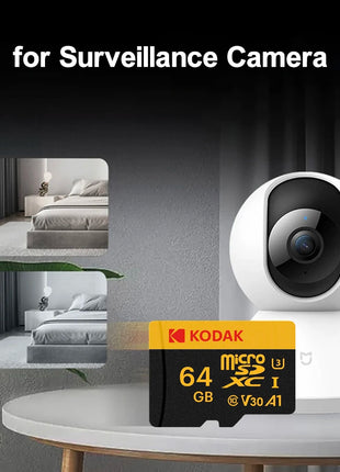 Scheda di memoria Micro Sd originale Kodak Scheda SD da 64 GB 128 GB Scheda Flash Micro SDXC Class10 Scheda di memoria SD da 256 GB 32 GB per la registrazione della fotocamera