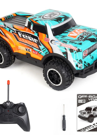 Auto telecomandata Jeep fuoristrada illuminata a LED Piccola proporzione Macchinina giocattolo per bambini non carica