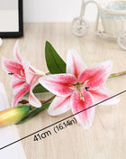 Artificial Lily Flower Real Looking 3D Printing Artificial Flowers Fake Flowers Flores for Wedding Home Garden Ornaments