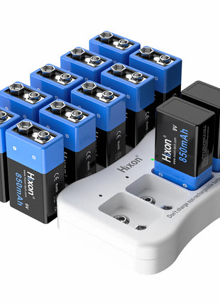 Nuovo 6f22 9v 850mah Batteria ricaricabile agli ioni di litio 9V Multimetro Microfono al litio Metal Detector Cavo remoto, Rilevatore di fumo - riparo82