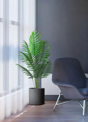 90-120cm Large Artificial Palm Tree Tropical Fake Plants Green Plastic Palm Leafs Big Monstera Tree Branch For Home Garden Decor