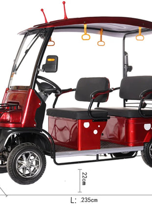 Mini Autobus Elettrico 2-4 Posti con Tetto - Scooter Turistico Doppia Fila - riparo82