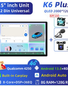 11.5 inch Car Radio GPS Androidauto Carplay For Tesla style For Nissan Hyundai KIA Toyota Honda Multimedia Player For 9/10 inch - Riparo82