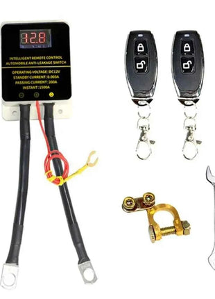 12V Car Battery Cutoff Switch Wireless Remote Control Disconnect Battery Relay With Led Display Leakage Protection Universal