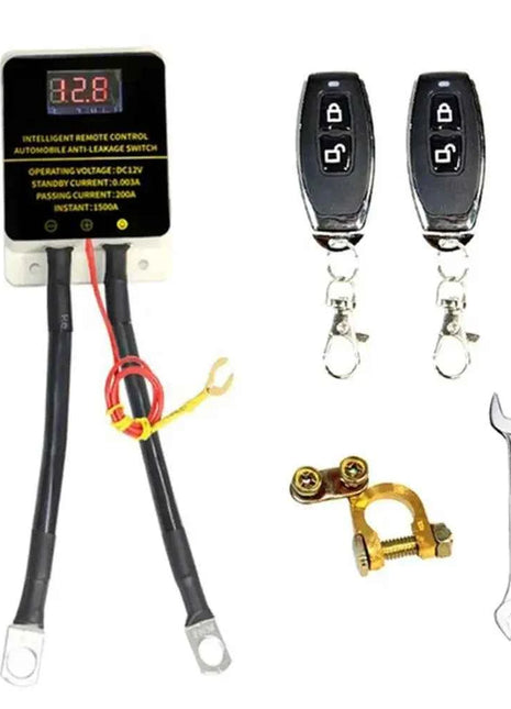 12V Car Battery Cutoff Switch Wireless Remote Control Disconnect Battery Relay With Led Display Leakage Protection Universal