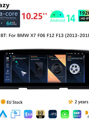10.25 "Android 14 Wireless Carplay AutoRadio For BMW 6 Series F06 F12 F13 CIC NBT Radio Multimedia Audio GPS Screen Stereo 4GDSP - Riparo82