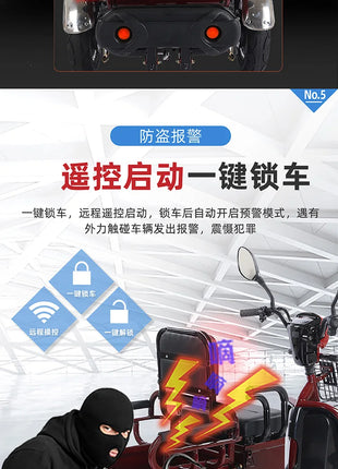 L'm'm electric tricycle new small pickup scooter battery car - Riparo82