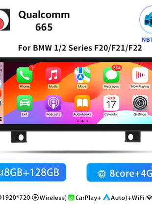 12.3"Wireless Carplay Android 14 Car Radio For BMW 1 Series F20 F21 2Series F23 2013-2016 NBT EVO Multimedia Player Stereo Audio - Riparo82