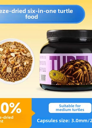 YEE Turtle Food 1.5/3/5.5mm High Protein Floating Pallets for Alligator Snapper,Red-Eared Slider&Aquatic Turtles Starter Feed - Riparo82