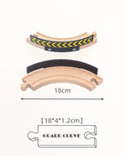 Nuovi tipi di parti di cingoli in legno Pista ferroviaria in legno di faggio Accessori per giocattoli adatti a tutte le marche Piste in legno Giocattoli per regali per bambini - riparo82