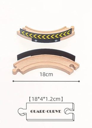 Nuovi tipi di parti di cingoli in legno Pista ferroviaria in legno di faggio Accessori per giocattoli adatti a tutte le marche Piste in legno Giocattoli per regali per bambini - riparo82