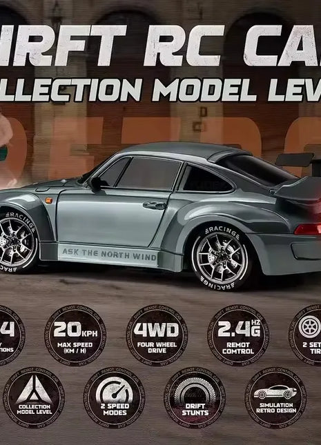 4WD RC Drift Car con luce a LED 2.4G Radio 20KM/h Auto da corsa telecomandate ad alta velocità Modello di veicolo Giocattolo regalo per Ragazzo Ragazza Kid