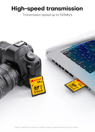 KODAK microsd 256gb Scheda SD Ad Alta velocità C10 U3 32GB 64GB 128GB carte Scheda di Memoria sd USH-1 SDXC Flash chiavetta USB sdcards Per La Macchina Fotografica
