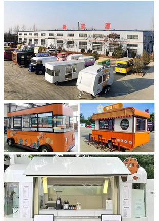 Heavy Duty Customized Street Mobile Food Truck Trailer for Street Vending Ice Cream Pizza Bbq Food Trailer with Warranty - Riparo82