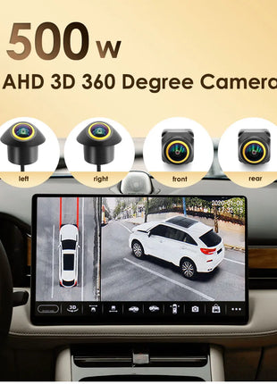 360 Vehicle Camera Panoramic Surround View 1080P AHD Right+Left+Front+Rear View Camera System Of Android Auto Radio Night Vision - Riparo82