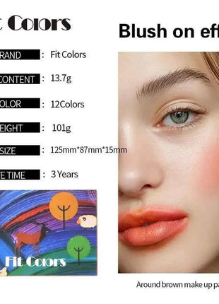 Pearl Matte Eye Shadow Makeup Palette 12 Colors Blusher Powder For Face And Eyebrow Beauty Cosmetic