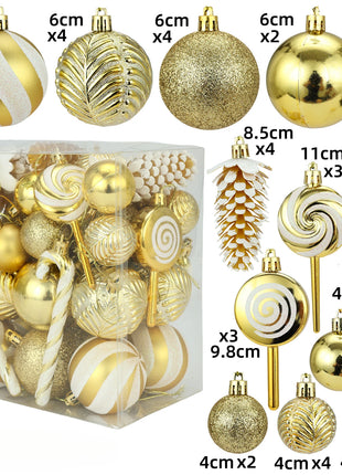 29/36/40 pezzi palla di Natale argento rosso albero di Natale pendenti appesi stampati sfere di Natale in oro a forma speciale 2024 nuovo - riparo82