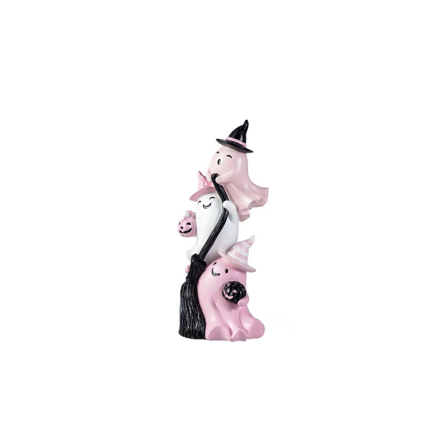 Halloween Decoration Ghost Statue Pet Statue Cute Pumpkin Ghost and Pet Sculpture Resin Party Supplies Farmhouse Decoration