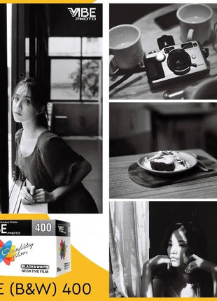 1 rotolo/2 rotolo/3 rotolo/5 rotolo VIBE 400 Pellicola bianca e nera ISO 400 35mm 135 Pellicola negativa 36EXP/rotolo per fotocamera Kodak (due data 3.2026)