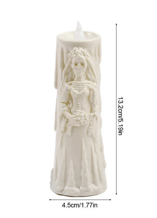 Halloween Horror Ghost Bride Groom LED Candle Electronic Light Halloween Skeleton Lamp Party Decoration Flameless Night Lights - Riparo82
