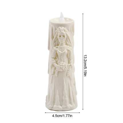 Halloween Horror Ghost Bride Groom LED Candle Electronic Light Halloween Skeleton Lamp Party Decoration Flameless Night Lights