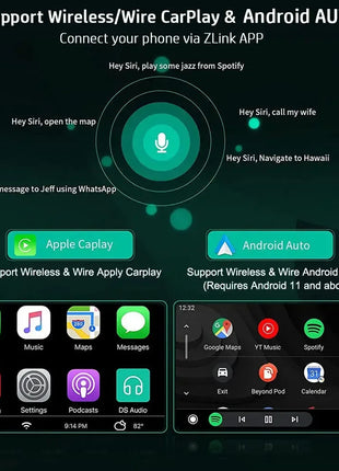 4G+64G Android 14 Car Stereo Video Multimidia Radio Player 10.1 Inch Universal Autoradio GPS Electric Rotatable Touch Screen - Riparo82