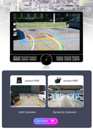 Junsun 10.6 Inch Universal Rotatable 1DIN 2DIN Car Radio Wireless CarPlay Android Auto Touch Screen Multimedia GPS autoradio - Riparo82