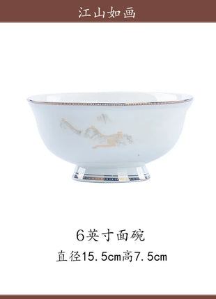 Fai da te 1 PC Jingdezhen piatti a ciotola di fascia alta, stoviglie combinate senza ceramica - riparo82