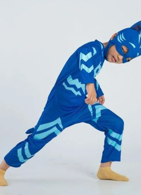 Costume Blue Anime Hero Carnevale 2026 - Pigiama Cosplay con Maschera Bambini