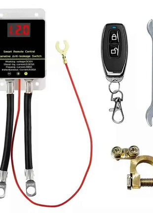 12V Car Battery Cutoff Switch Wireless Remote Control Disconnect Battery Relay With Led Display Leakage Protection Universal