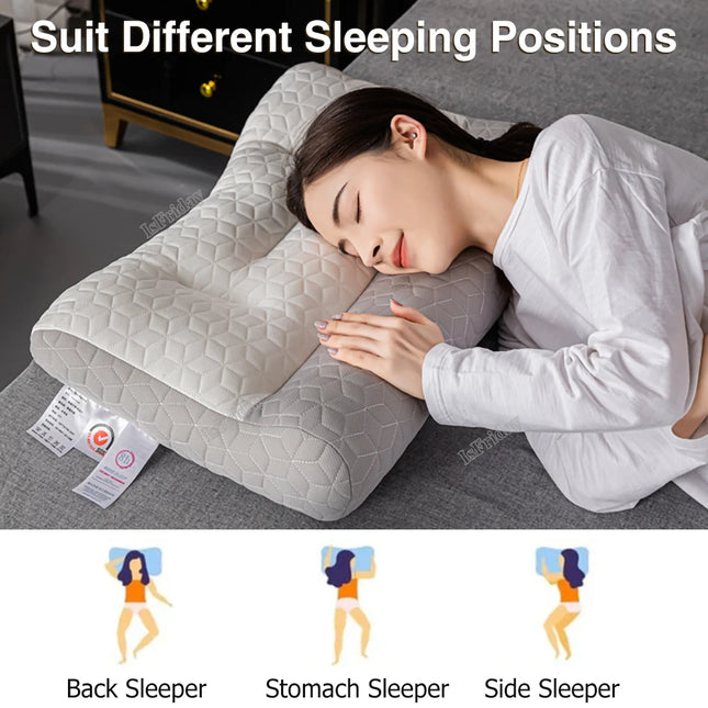 Super Ergonomic Pillow Orthopedic All Sleeping Positions Cervical Contour Pillow Neck pillow for neck and shoulder pain Relief