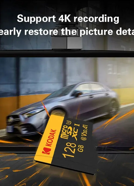 3 pezzi Kodak SD Card 128GB SD/TF Flash Card Mini schede SD con adattatore SD gratuito Scheda di memoria Flash Class10 V30 U3 per fotocamera portatile