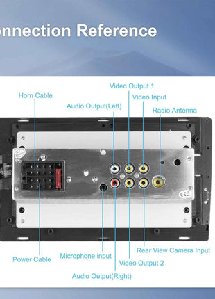 Hikity 9'' Car Stereo Radio 1 Din Carplay Android auto autoradio with Bluetooth FM Radio Receiver Support Mirror Link USB