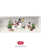 Piatto in ceramica natalizia Piatto da pranzo rettangolare in rilievo creativo di Babbo Natale Piatto da dessert per torta occidentale Stoviglie da cucina - riparo82