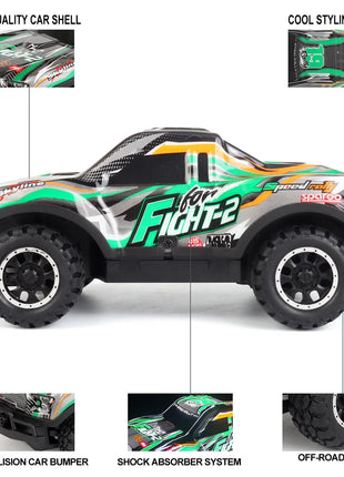 Auto telecomandata Jeep fuoristrada illuminata a LED Piccola proporzione Macchinina giocattolo per bambini non carica