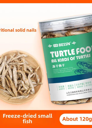 BESSN Aquatic Turtle Food - High Protein Freeze-Dried Shrimp&Meat Mix for Red-Eared Slider,Snapping Turtle&Terrapin - Riparo82