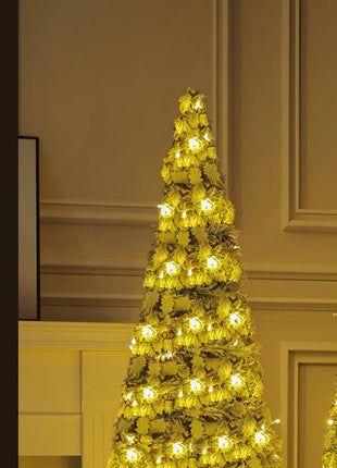 Albero di Natale Ins con floccaggio della neve Albero di Natale pieghevole premium Vacanza Estetica Decorazioni natalizie Albero di neve artificiale densa