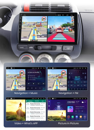 Junsun Wireless CarPlay Android Auto Car Radio for Honda Fit Jazz City 2002 2003 2004-2007 RDS GPS 4G WIFI Multimedia autoradio - Riparo82