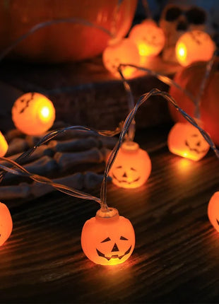 1pc Halloween String Lights Battery Powered Halloween Indoor Outdoor Lighting For Home Bedroom Birthday Party Theme Party - Riparo82