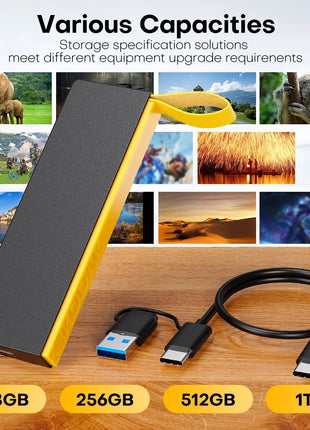 Kodak X106 SSD portatile 2TB 1TB USB 3.2 Tipo C Disco rigido esterno 512GB 256GB Unità a stato solido per PS4 Laptop MacBook PC