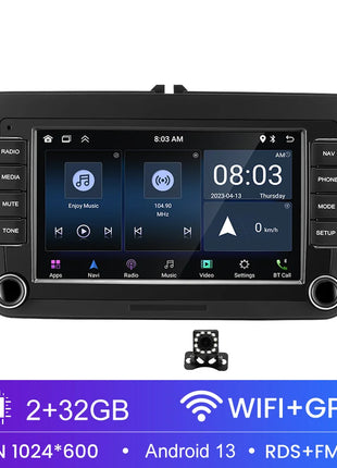 2 Din Car Radio Android 13 Car Multimedia Player GPS WiFi Carplay For Volkswagen Skoda Octavia golf 5 6 touran passat polo Jetta - Riparo82