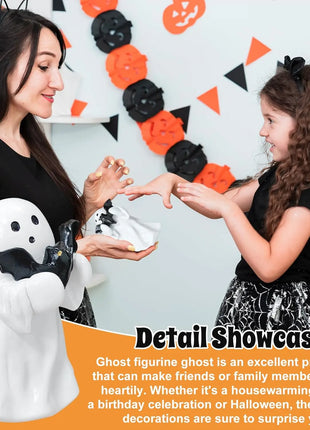 Halloween Cute Ghost Statue Creative  Crafts  Suitable For Party Scene   Home Living Room Bedroom Office Desktop Decoration ﻿ - Riparo82