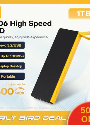 Kodak X106 SSD portatile 2TB 1TB USB 3.2 Tipo C Disco rigido esterno 512GB 256GB Unità a stato solido per PS4 Laptop MacBook PC